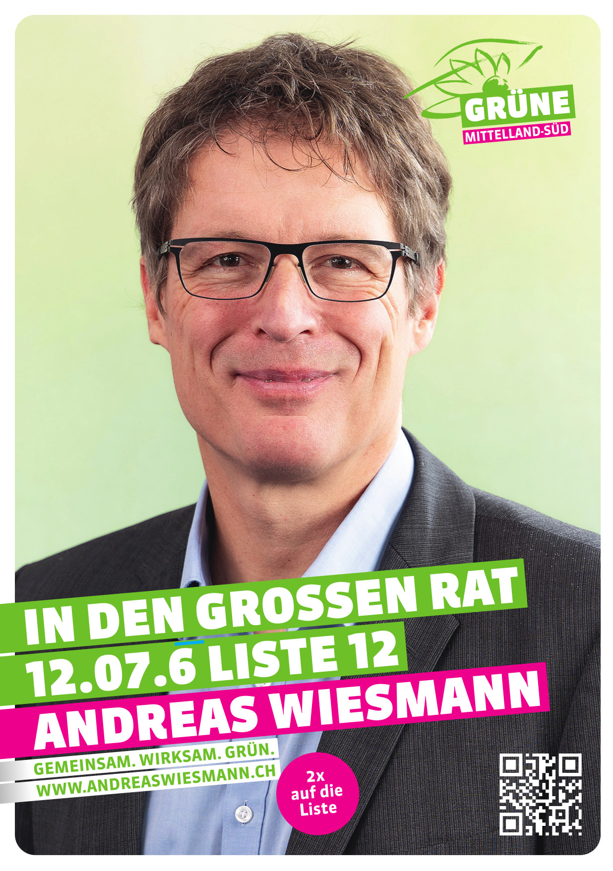 Andreas Wiesmann Kandidat Grosser Rat Mittelland Süd